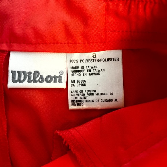 Wilson Tennis A Line Skirt Womens 8 Coral Pleated Back Zip Performance Athletic - Picture 11 of 14